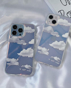 iPhone Holographic Cloud Pattern Case Cover
