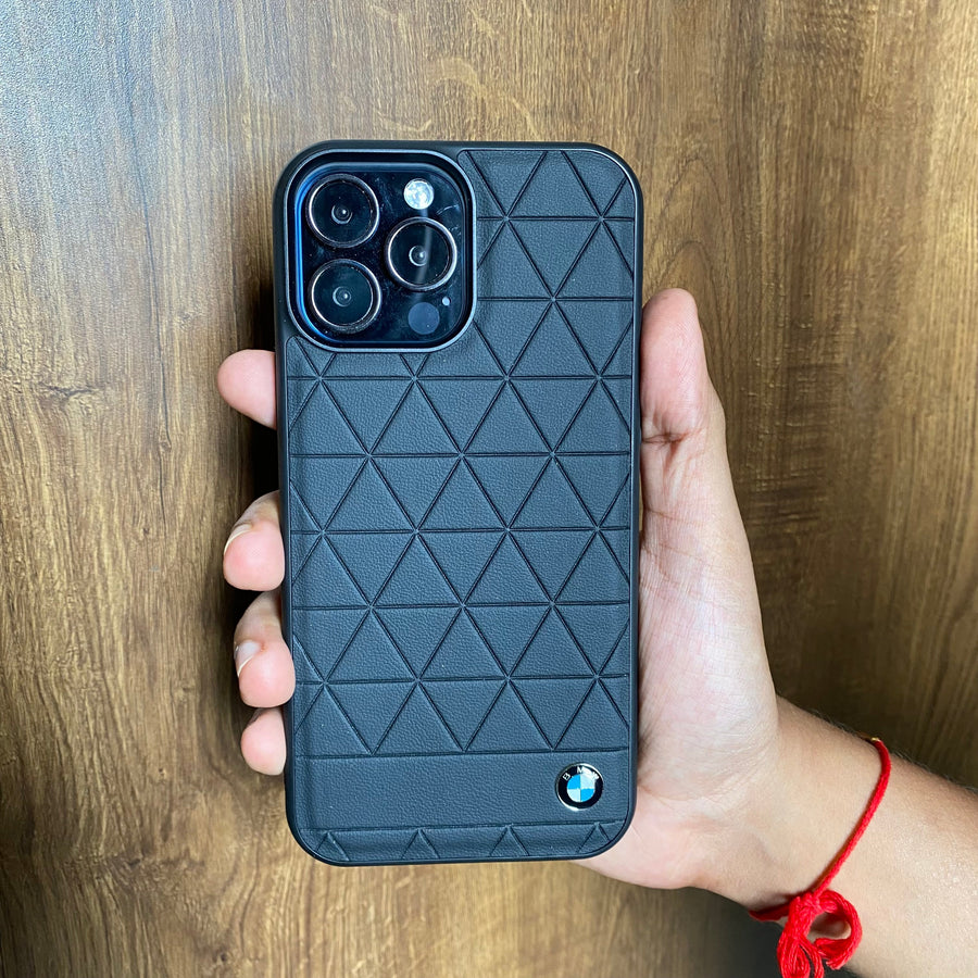 iPhone 15 Series Sports Car Logo Case Cover (BLACK)