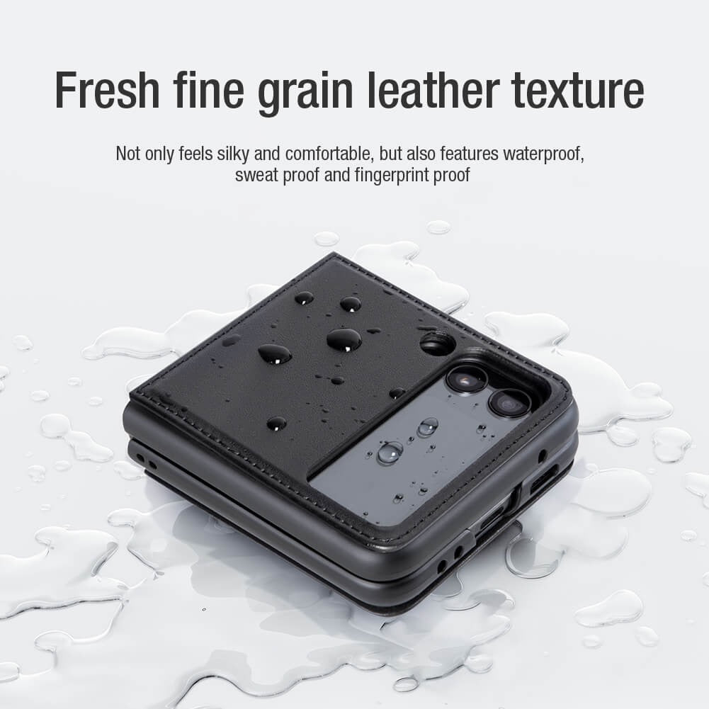 Samsung Galaxy Z Flip 4 5G Qin Vegan leather Cover ( Green )