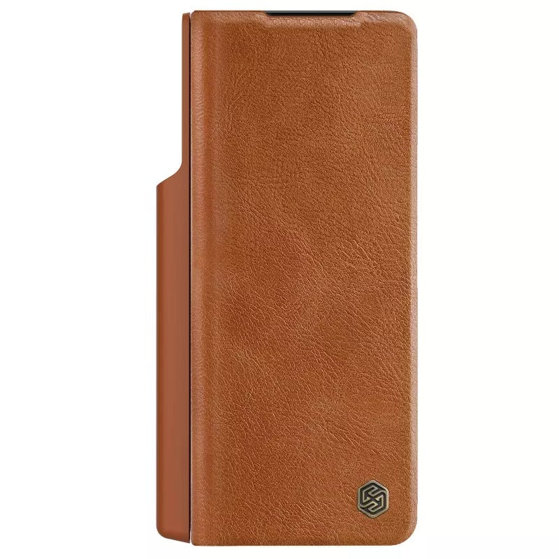Nillkin Samsung Galaxy Z Fold 4 5G Qin Pro Leather Flip Cover ( Brown )
