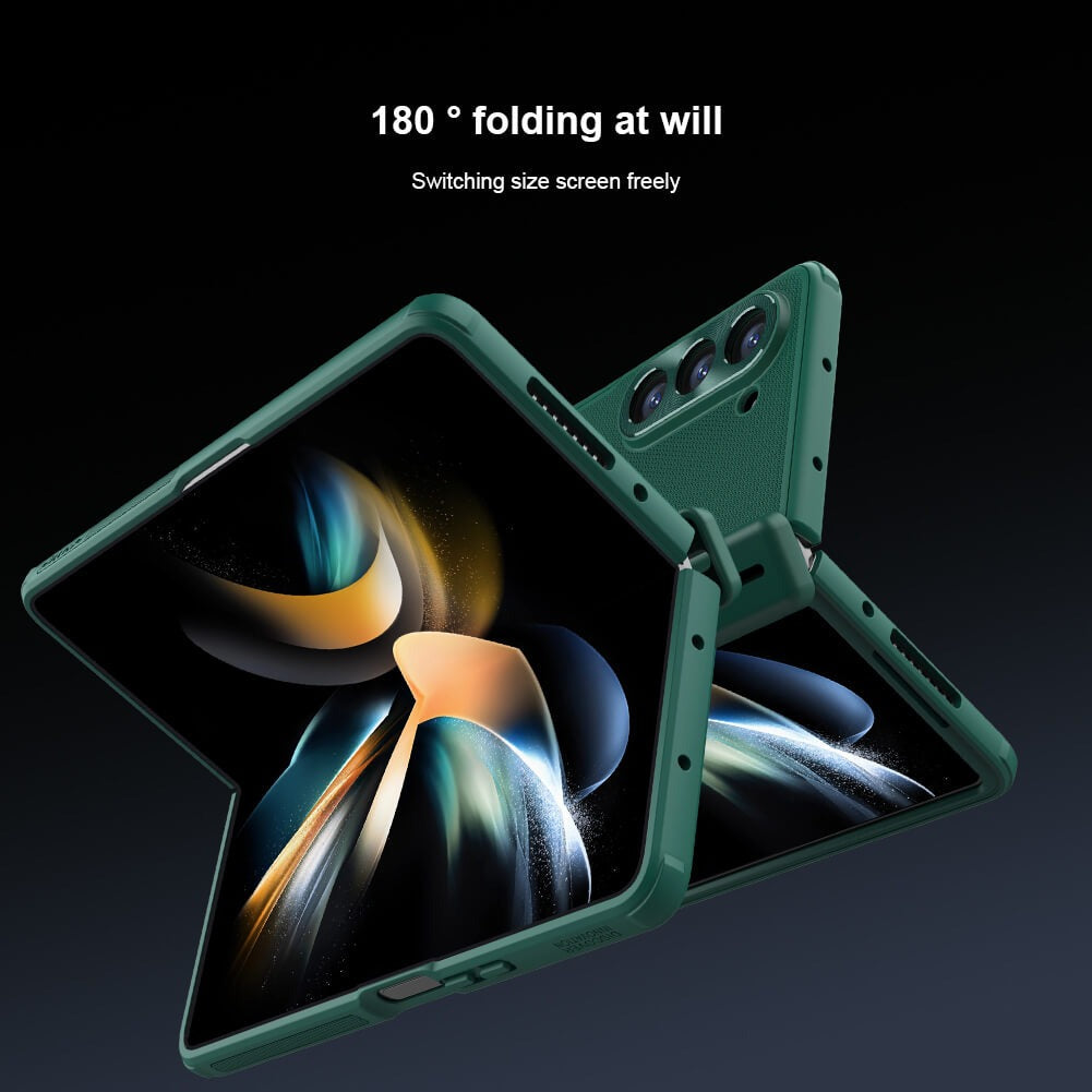 Samsung Galaxy Z Fold 5 Nillkin Frost Shield With Stand and S Pen Holder Case Cover (Green)