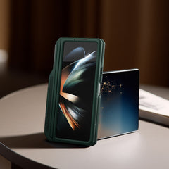 Samsung Galaxy Z Fold 5 Nillkin Frost Shield With Stand and S Pen Holder Case Cover (Green)