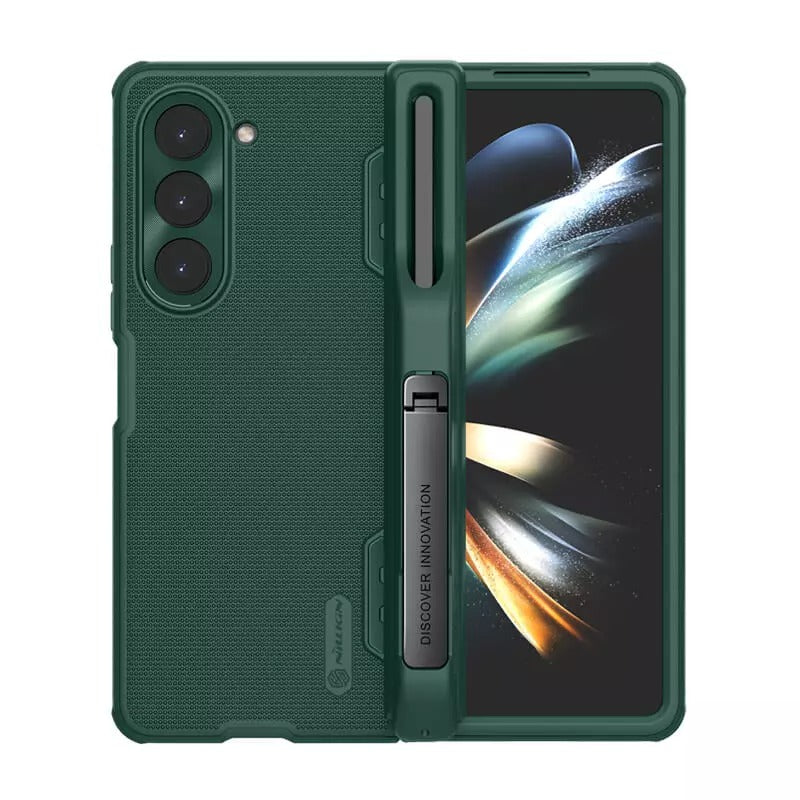 Samsung Galaxy Z Fold 5 Nillkin Frost Shield With Stand and S Pen Holder Case Cover (Green)