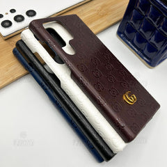 Samsung Galaxy S24 Ultra Luxury GG Fashion Leather Brand Case Cover