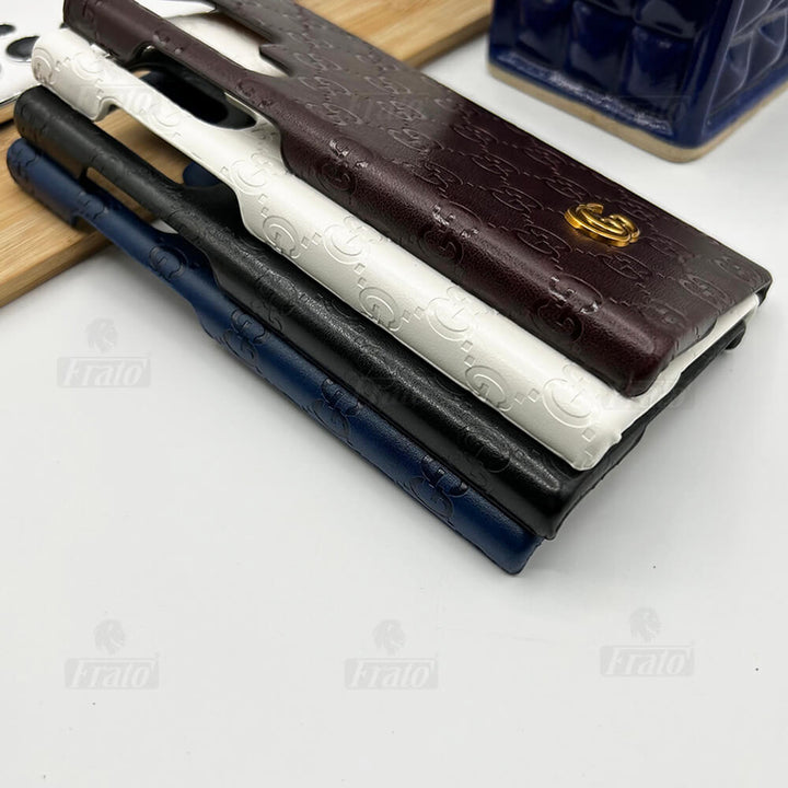 Samsung Galaxy S23 Ultra Luxury GG Fashion Leather Brand Case Cover