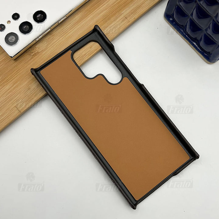 Samsung Galaxy S23 Ultra Luxury GG Fashion Leather Brand Case Cover