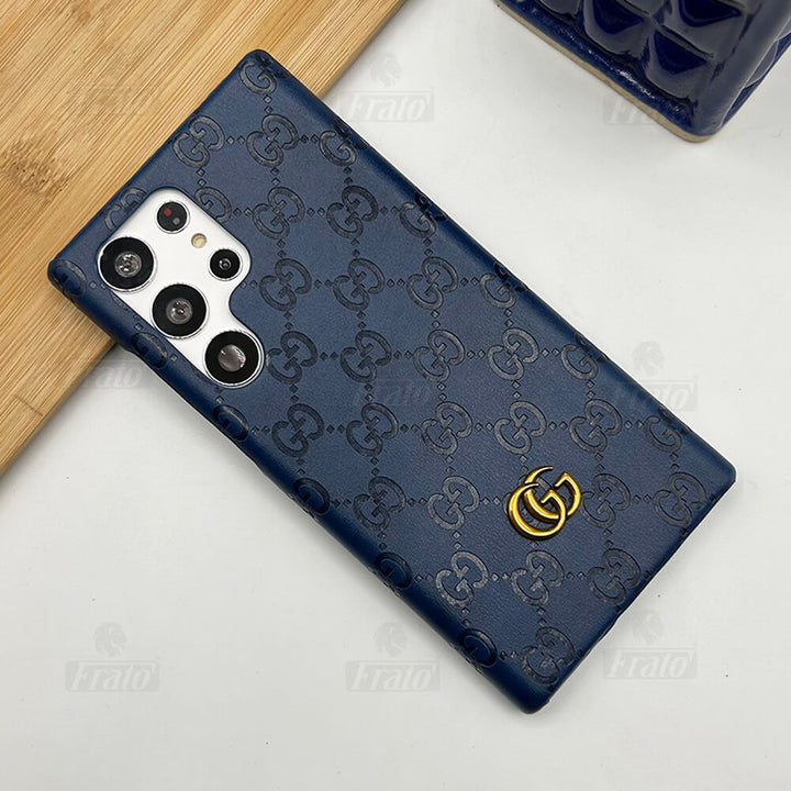 Samsung Galaxy S23 Ultra Luxury GG Fashion Leather Brand Case Cover