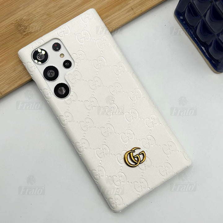 Samsung Galaxy S23 Ultra Luxury GG Fashion Leather Brand Case Cover