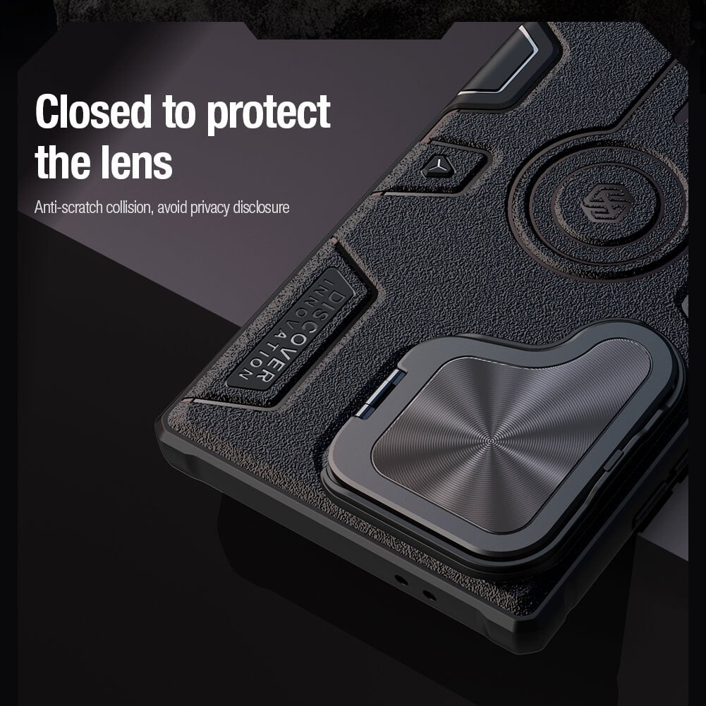 Samsung Galaxy S24 Ultra Nillkin CamShield Armor Prop Camera Protective Cover (Black)