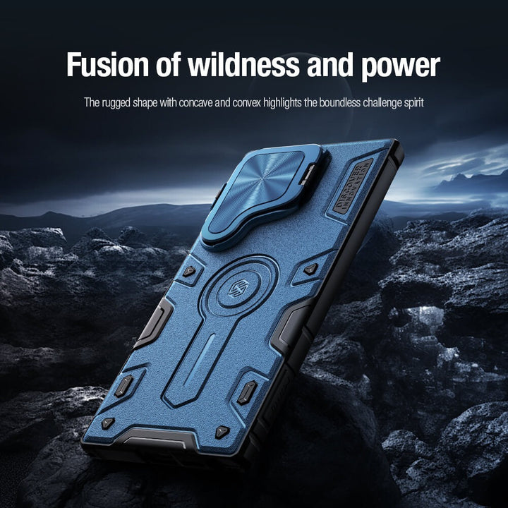 Samsung Galaxy S24 Ultra Nillkin CamShield Armor Prop Camera Protective Cover (Black)