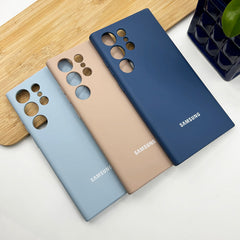 Samsung Galaxy S23 Ultra Liquid Silicone Case Cover (Dark Blue)