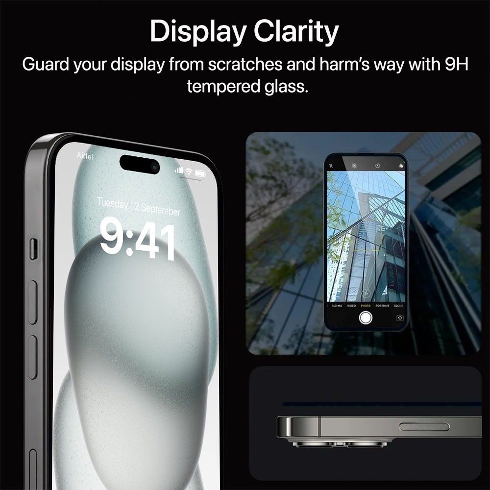 iPhone 16 Series HD Screen Protector Tempered Glass