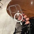 iPhone Crystal Clear Transparent Lightweight Soft Silicone Magsafe Case Cover