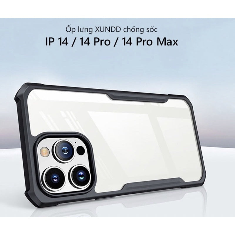 iPhone 14 Series Shockproof Airbags Bumper Transparent Back Case Cover