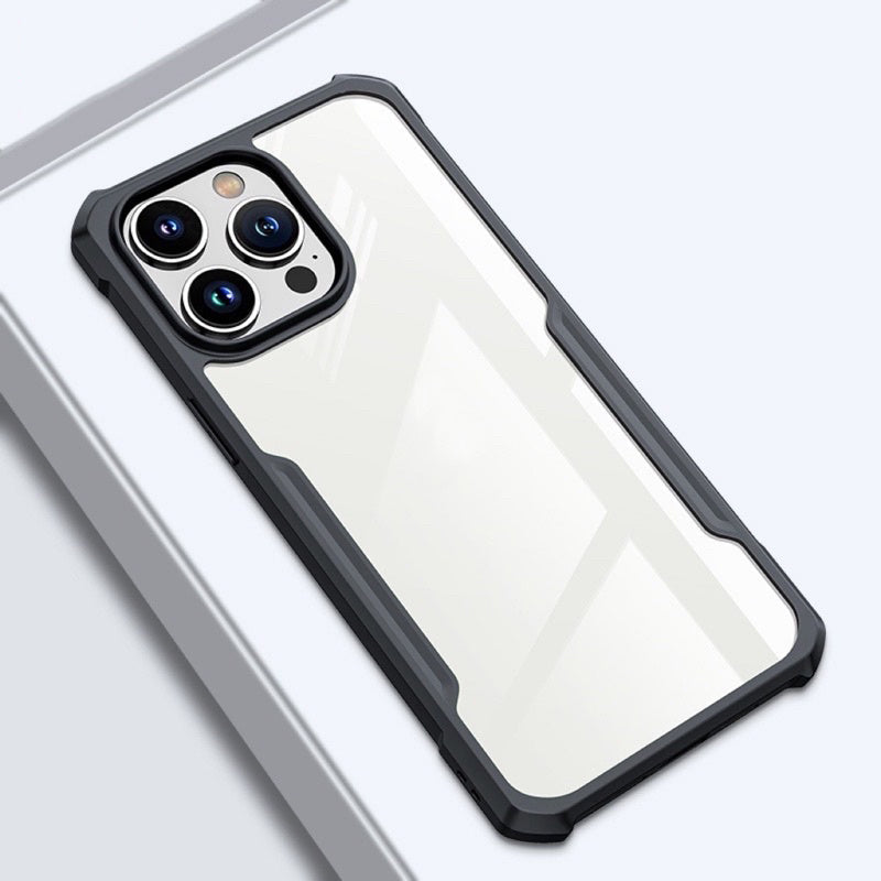 iPhone 14 Series Shockproof Airbags Bumper Transparent Back Case Cover