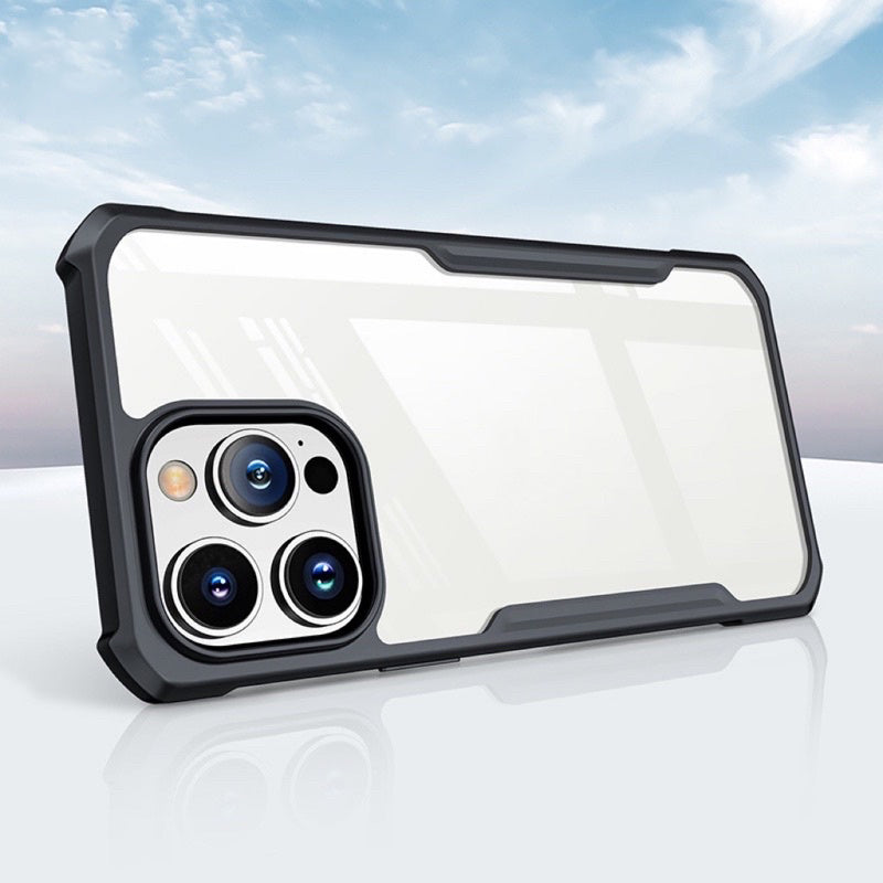 iPhone 14 Series Shockproof Airbags Bumper Transparent Back Case Cover