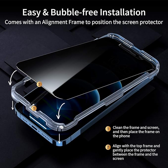iPhone 16 Series Anti-Spy Privacy Tempered Glass Screen Protector