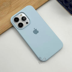 iPhone 16 Series Liquid Silicone Case Cover (Baby Blue)
