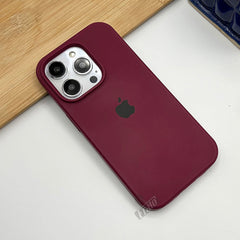iPhone 16 Series Liquid Silicone Case Cover (Plum)