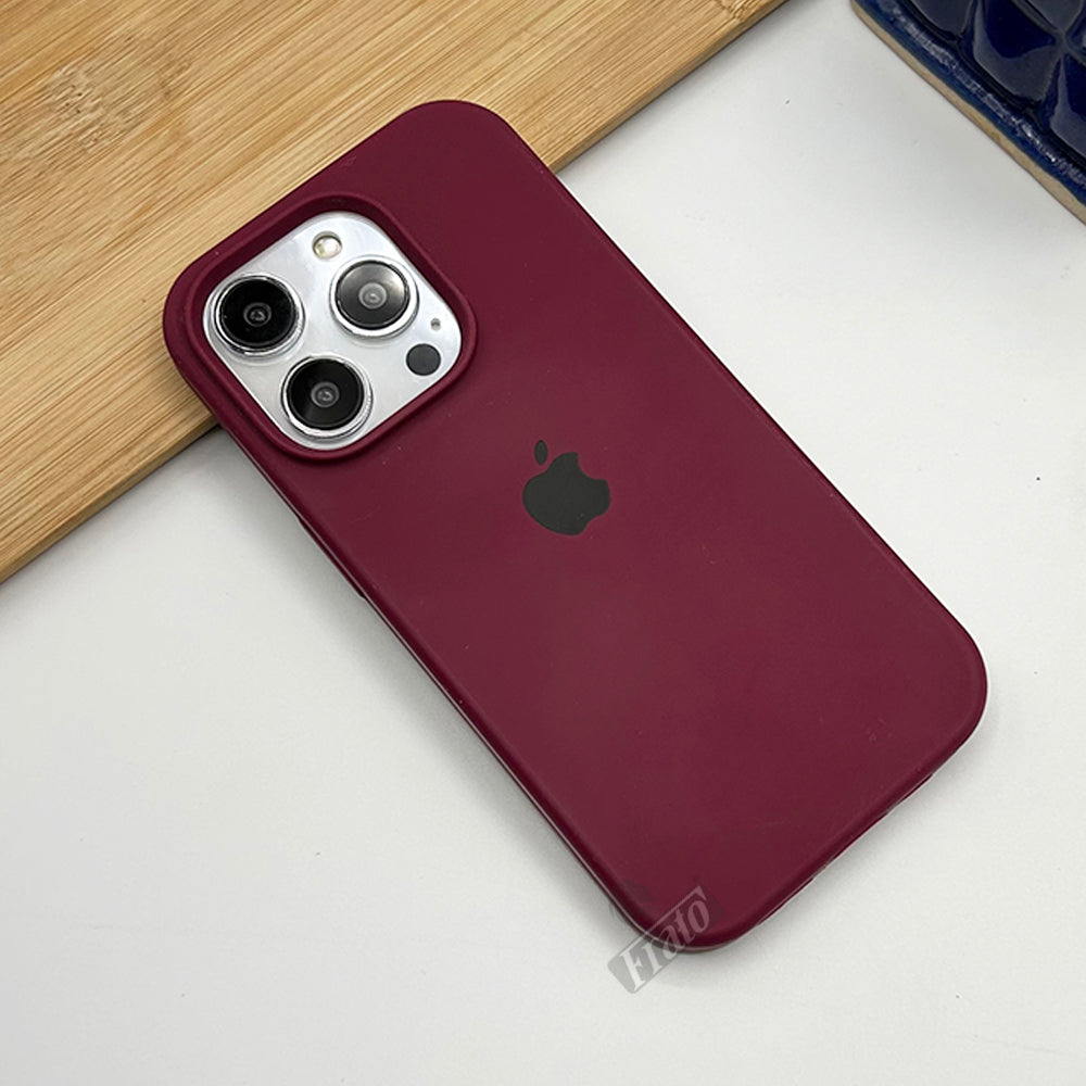 iPhone 16 Series Liquid Silicone Case Cover (Plum)